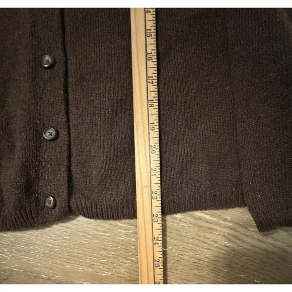 Brandy Melville Amalie Wool Brown Cardigan Button Down Minimalist Preppy Italy - Picture 5 of 12